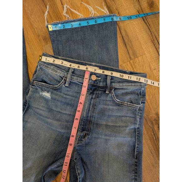 Mother Womens Jeans, Distressed Mother Hustler Ankle Fray Bootcut Jeans, Sz W26 - Picture 5 of 10